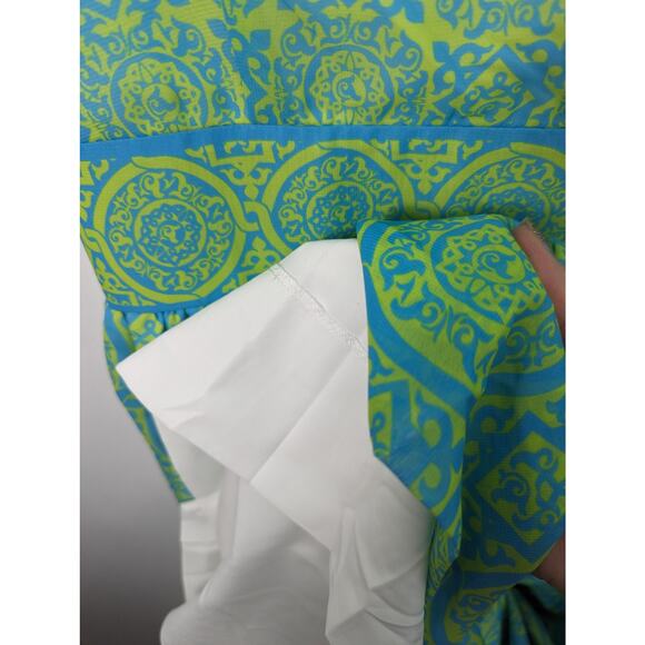 Gretchen Scott Fiesta Time Maxi Dress Sultan's Dining Room Turquoise Lime NEW M - Picture 8 of 12